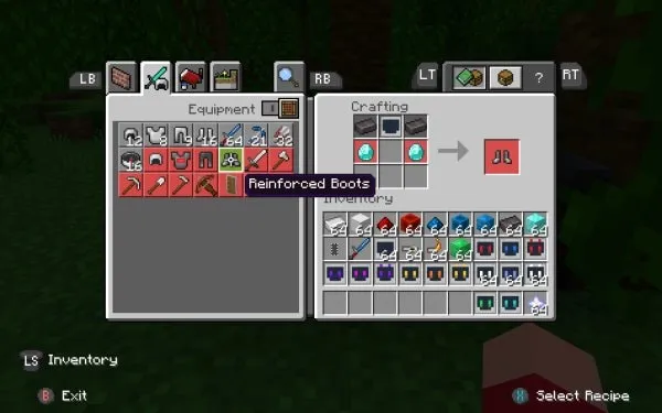 Reinforced Boots Recipe
