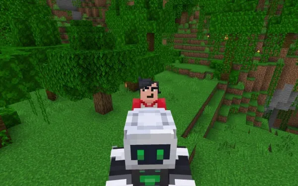 A Player Riding a Robot