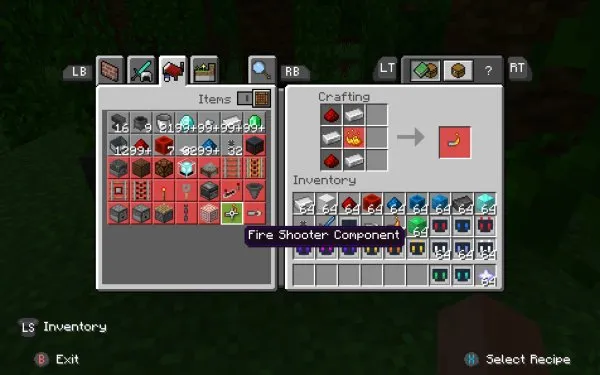 Fire Shooter Component Recipe