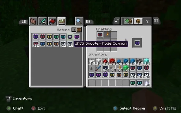 JACS Shooter Mode Summon Recipe