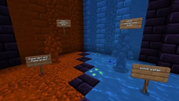 Flame and Water blocks