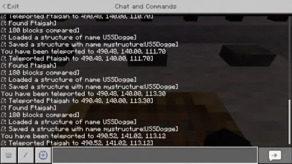Spammed chat.