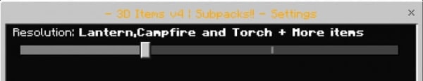 3D Items subpack settings (screenshot 1)