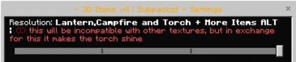 3D Items subpack settings (screenshot 4)