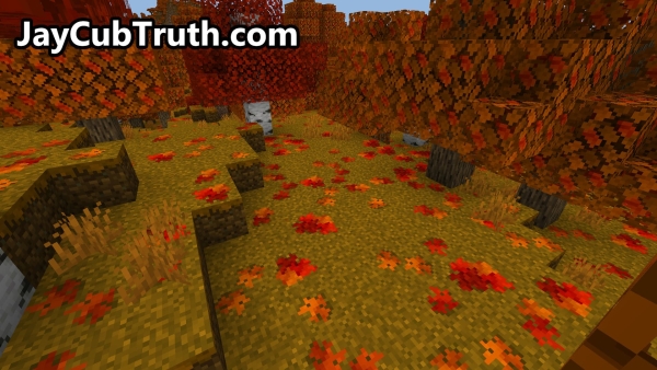 Screenshot of the world with Autumn Leaves pack (third)