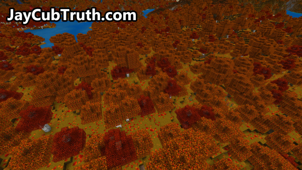Screenshot of the world with Autumn Leaves pack (fourth)