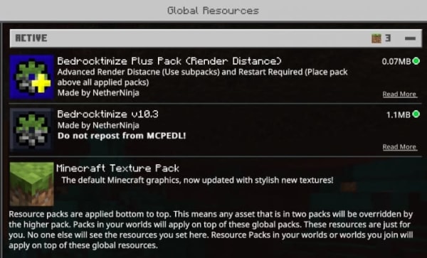 Bedrocktimize Plus Pack