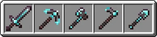 Diamond Netherite tools.