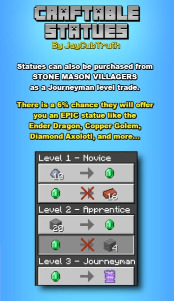 Stone Mason Villager trading