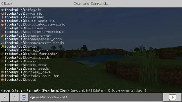 Getting items with the command