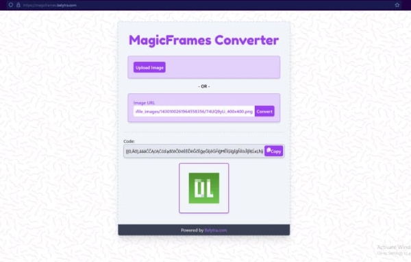 MagicFrames Converter site (screenshot 1)