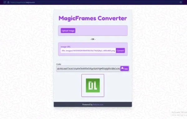MagicFrames Converter site (screenshot 1)