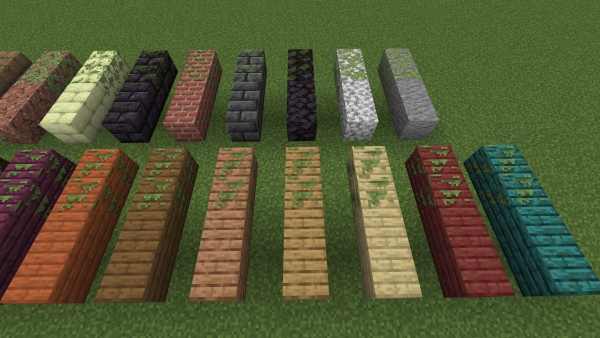 All new mossy block variants (screenshot 6)