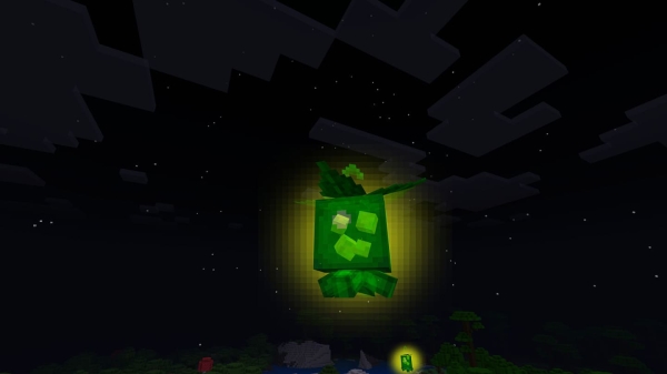 Lantern from Mowzie's Mobs at night