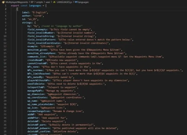 List of All the Languages