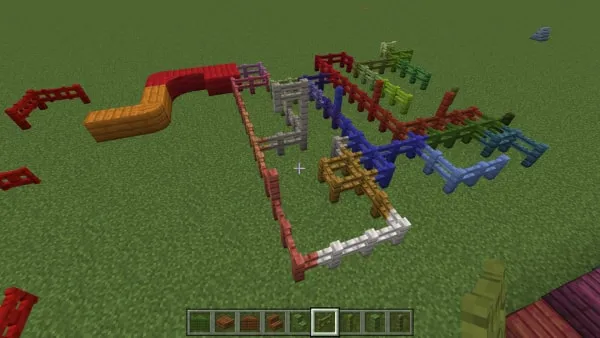 Colored fence blocks