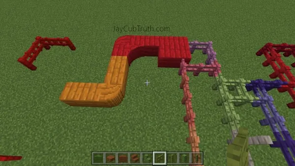Colored plank blocks with shapes