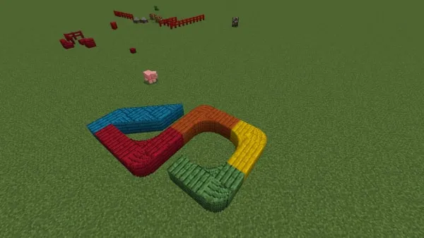 Colored shaped plank blocks