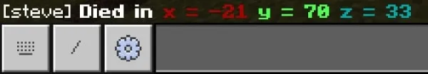 Player death coordinates