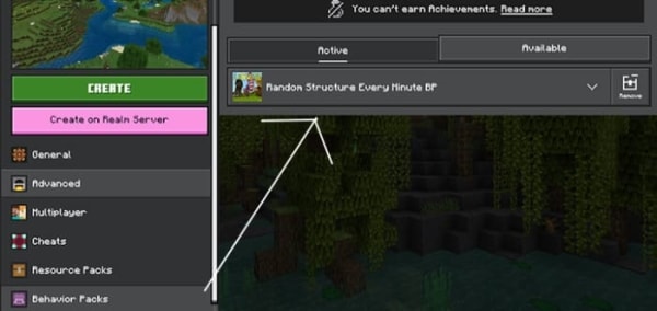 Activation of the addon (screenshot 1)