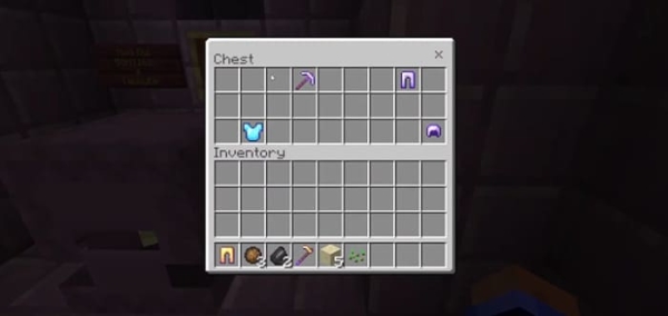 Chest with loot in structure