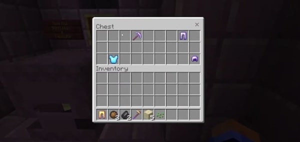 Chest with loot in structure