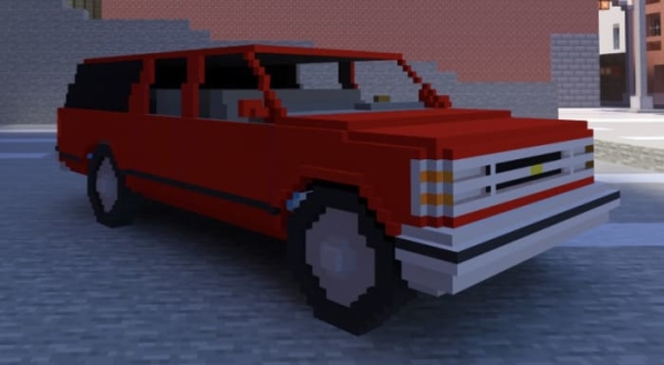 Red Chevy Suburban car variant