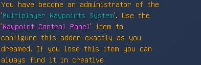 Chat Message for Waypoints Admin