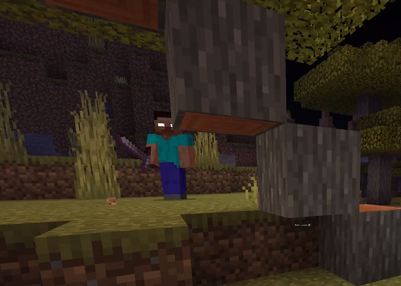 herobrine on minecraft