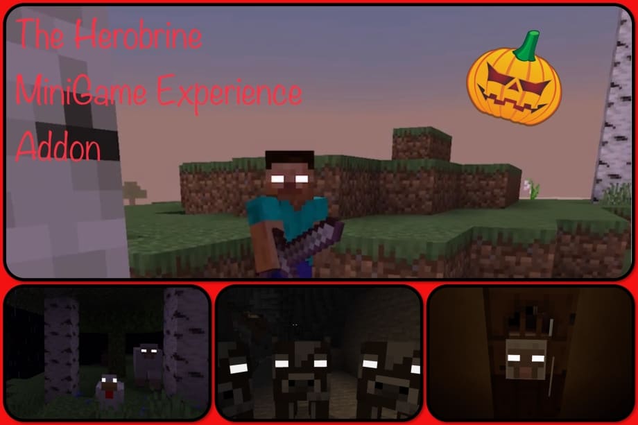Thumbnail: The Herobrine MiniGame Experience Addon