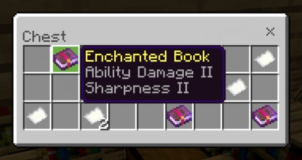 Ability Damage Enchantment in Stronghold Library chest