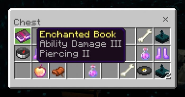 Ability Damage Enchantment in Ancient City chest