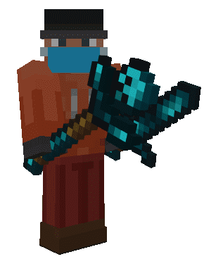 Equipped Echo Staff and Sword