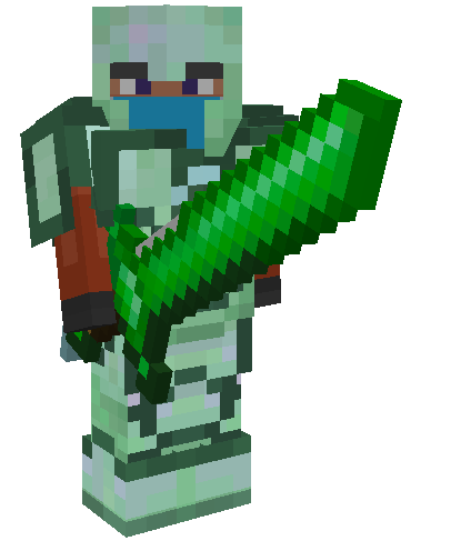 Equipped Emerald Great Sword
