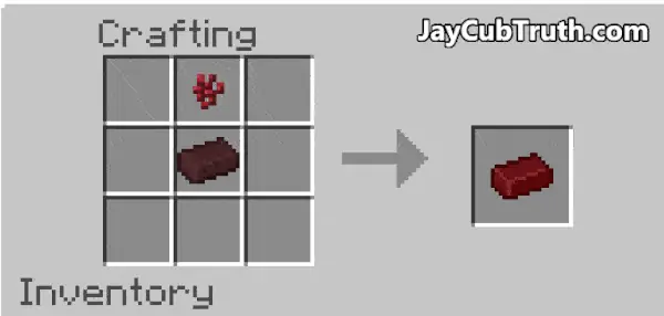 Recipe of Red Nether Brick Fence