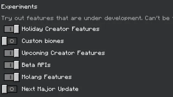 Required Experiments