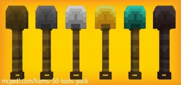 New textures and models of shovels