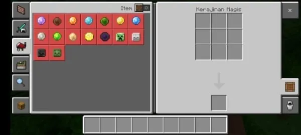 Magical Crafting Table UI