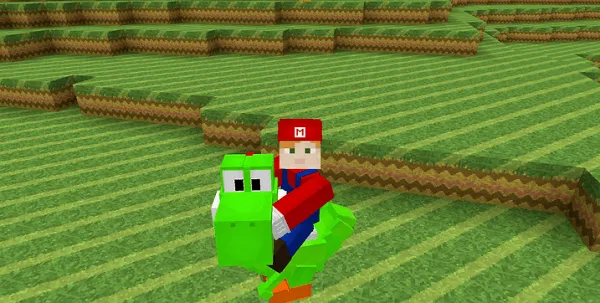 Mario riding Yoshi