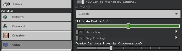 Advanced viewing: GUI Scale Modifier