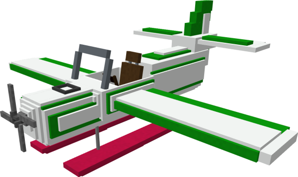 Green and white Open Cockpit Plane