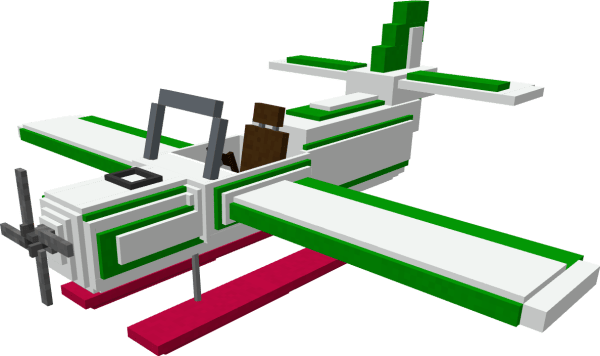 Green and white Open Cockpit Plane