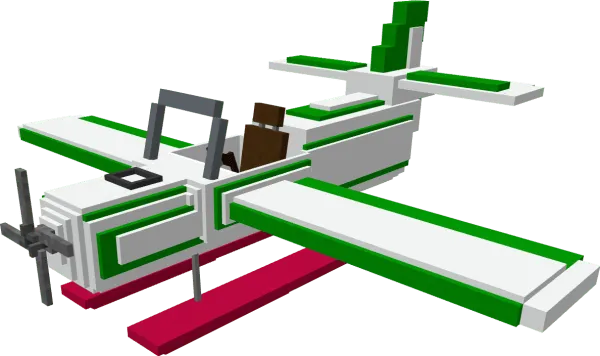 Green and white Open Cockpit Plane
