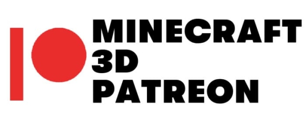 Screenshot of Minecraft 3D Patreon.