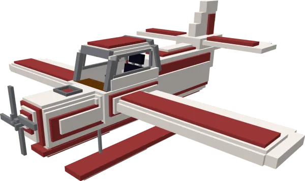 Red and white Single-Seat plane