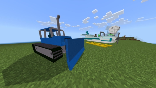 Screenshot of the blue bulldozer (second)