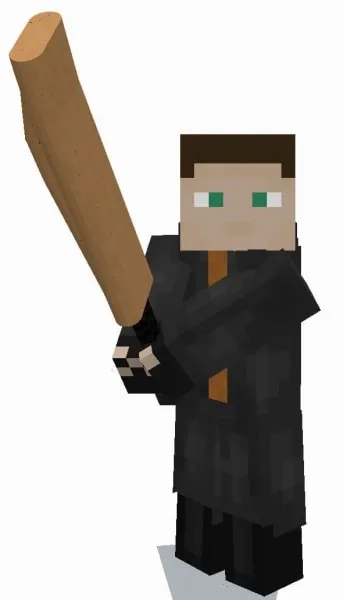 Player with Cricket Bat