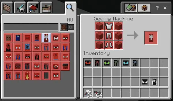 Sewing and suits machines.