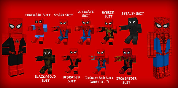 Screenshot with spiderman suits 1.