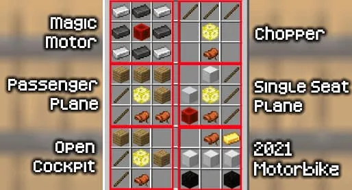 Transport recipes (screenshot 2)
